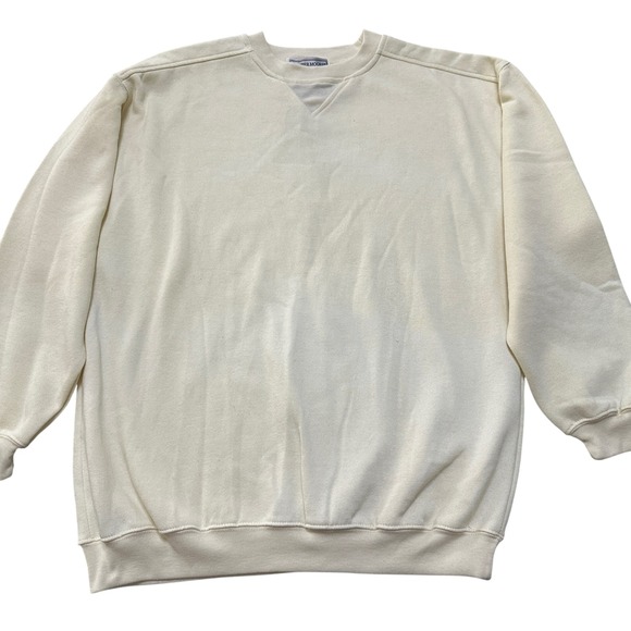 Jennifer Moore Activewear Tops - VTG Jennifer Moore Butter Yellow Sweatshirt Crewneck Pullover Quite Luxury Small